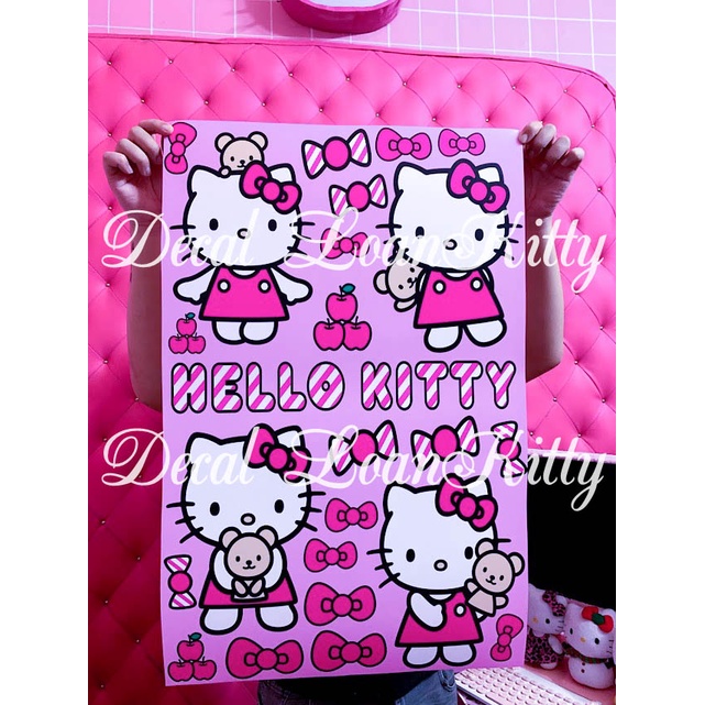 🌸LoanKitty🌸 Decal dán tường, tranh dán tường, tranh trang trí decor phòng HelloKitty (khách cắt dán tuỳ thíchhh)