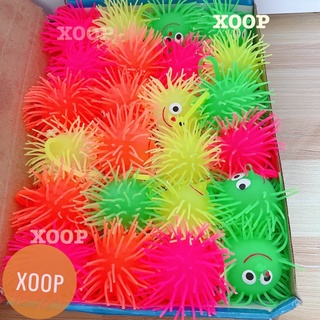 Đồ chơi ! Bóng silicone hình nhím phát sáng mát xa tay cho bé