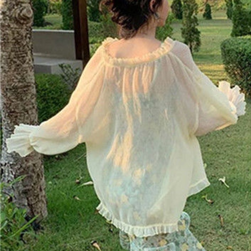 Áo khoác cardigan IELGY chống nắng chất liệu chiffon lụa thời trang cho nữ