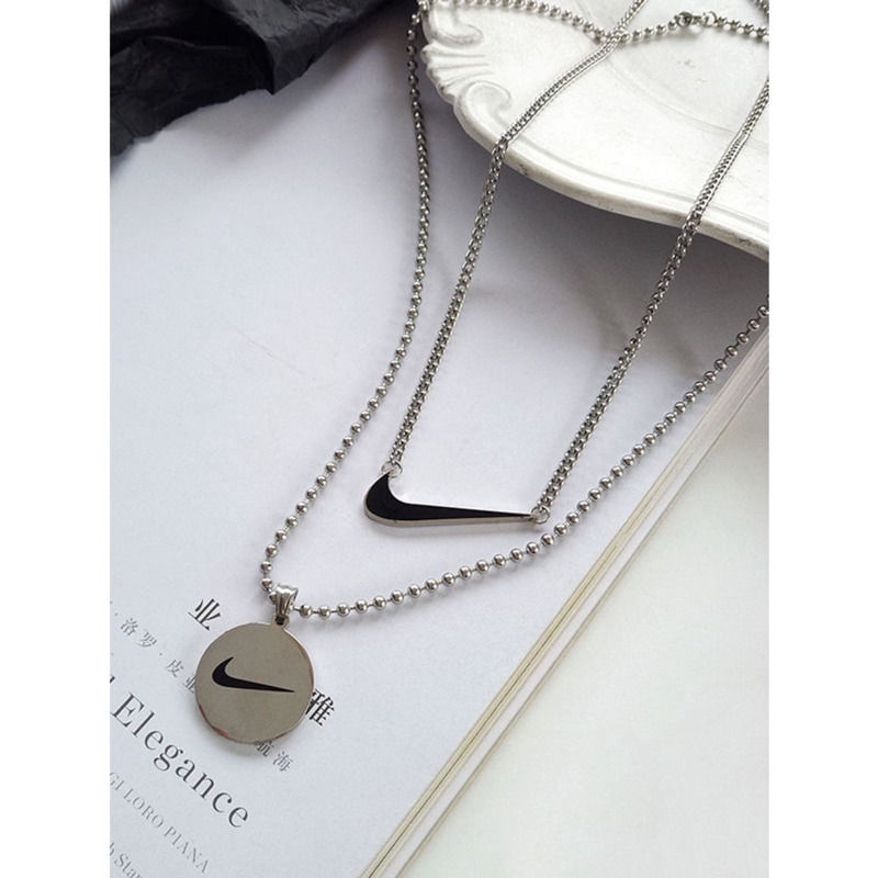 Hip Hop Pendant Simple Harajuku Style Titanium Steel Couple Necklace