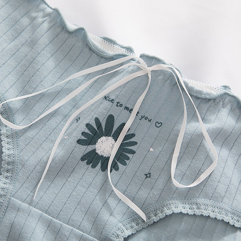 Quần lót nữ len tăm sợi tre họa tiết hoa cúc dễ thương SUNSHINE DOLLY SECRET QL027 | BigBuy360 - bigbuy360.vn