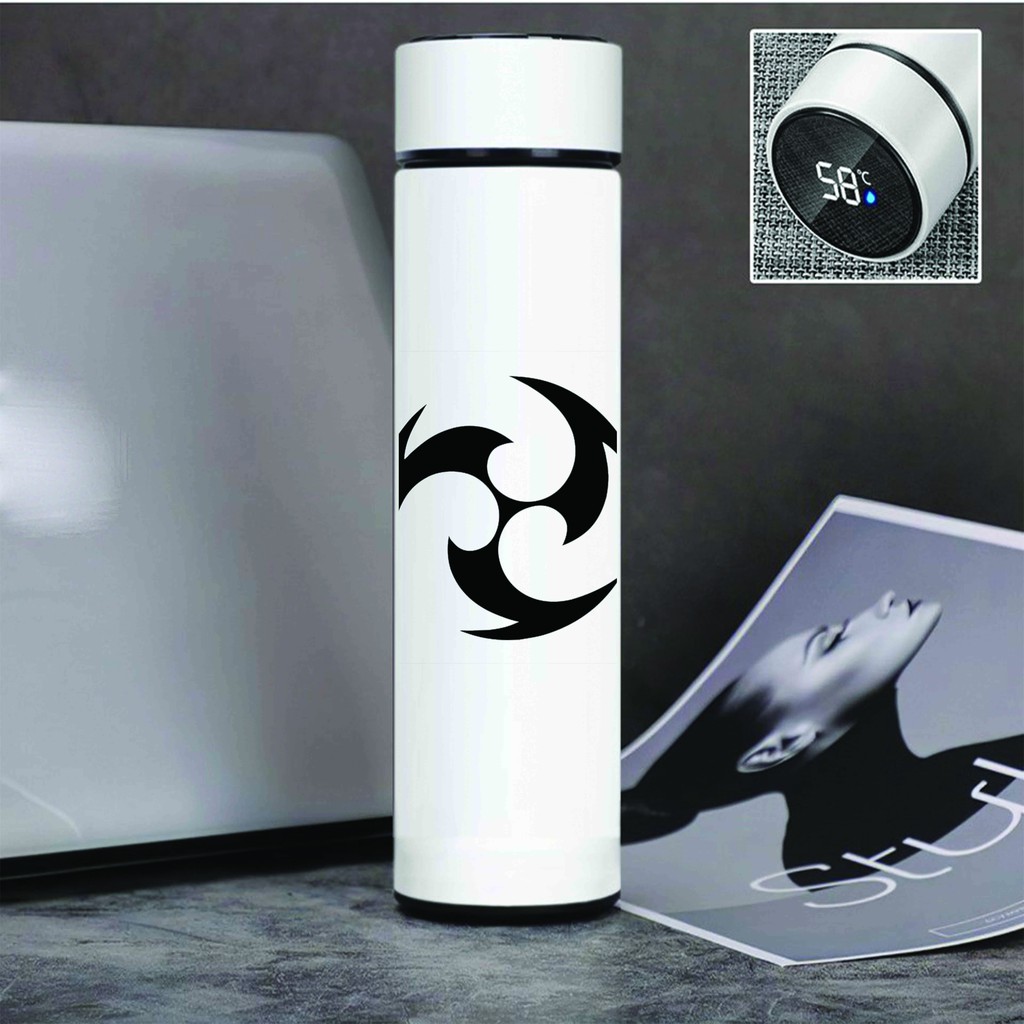 Bình giữ nhiệt đựng nước in hình NGUYÊN TỐ VISION GENSHIN IMPACT game tiện lợi xinh xắn anime chibi M3