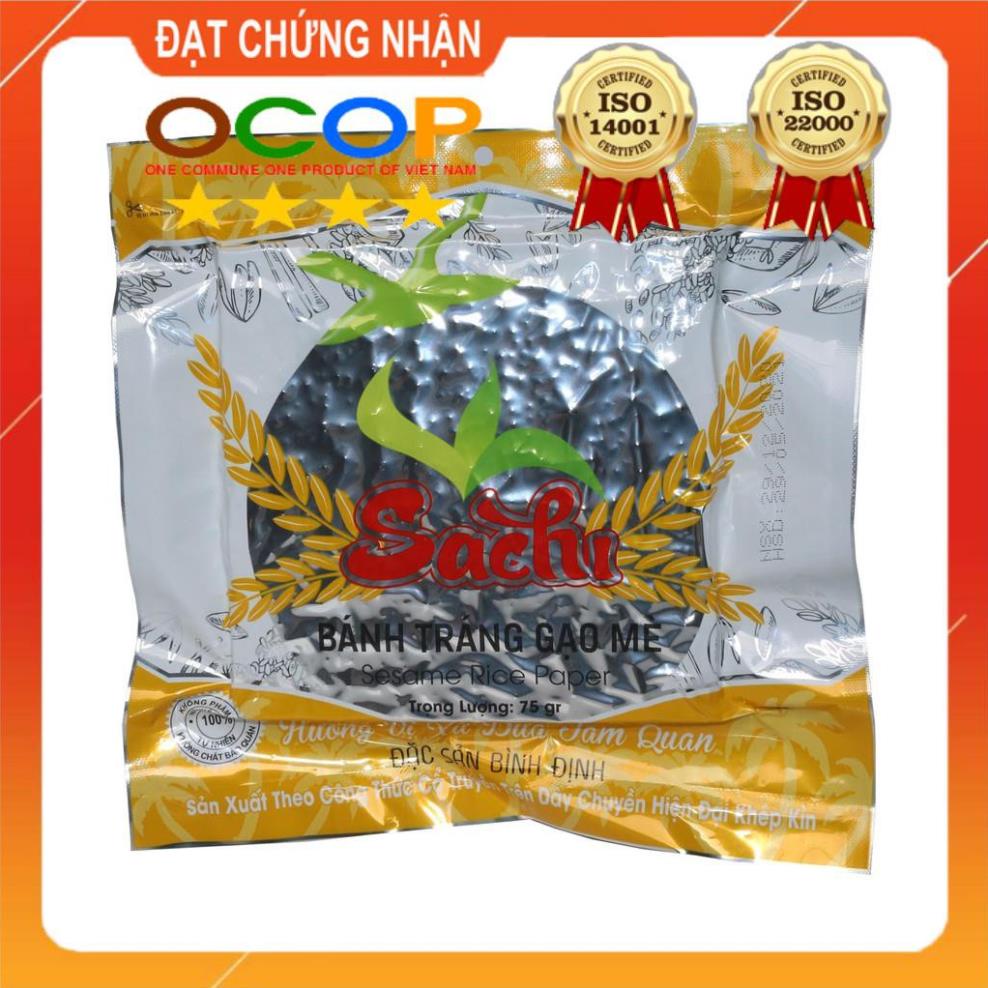 Hộp bánh tráng  gạo mè Sachi 10 Gói