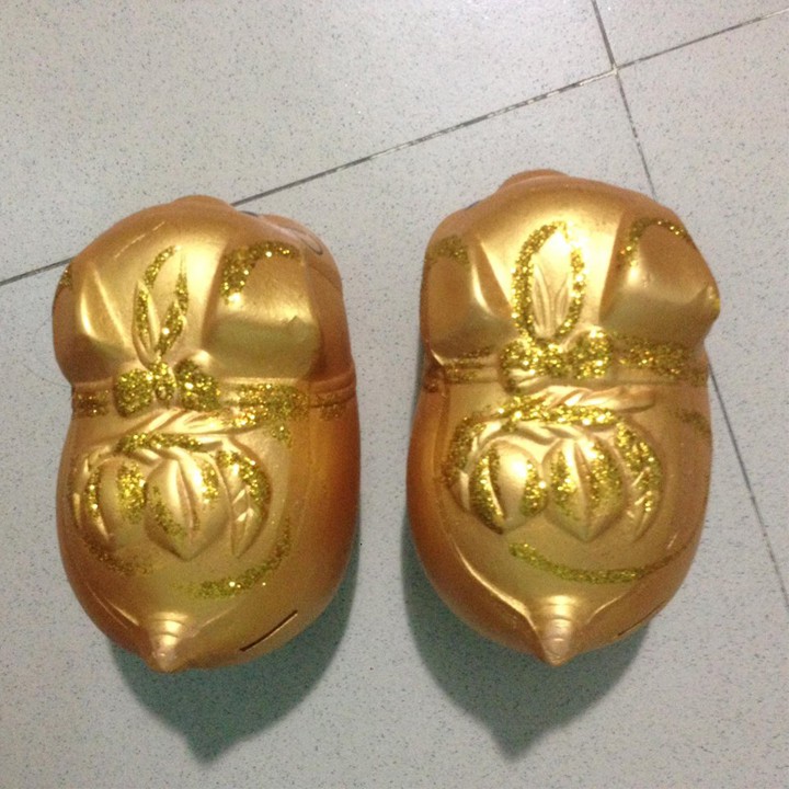 combo 2 heo đất,lợn đất vàng - size nhỏ
