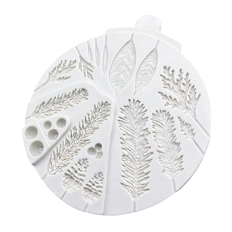 Khuôn Silicone Tạo Hình Làm Bánh Kẹo Hình Lá Thông Giáng Sinh