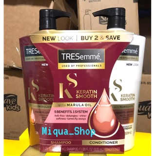 Bộ Dầu Gội - Xã TRESemme Keratin Smooth Marula Oil 828ml Của Mỹ