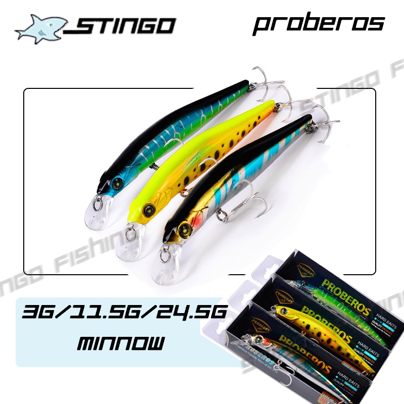 Stingo Minnow 70 / 115 / 150mm  3 / 11.5 / 24.5g mồi câu cá giả lóc bằng nhựa cứng Fishing Lure