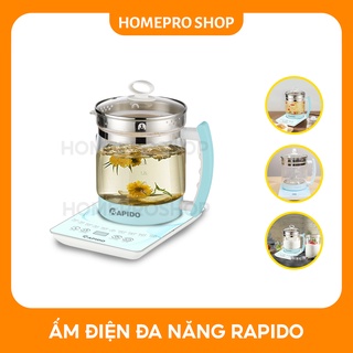 Ấm điện đa năng RAPIDO 10 chức năng RMK0818-S chính hãng, nhỏ gọn, tiện lợi, đa năng, giao nhanh hoả tốc 2h