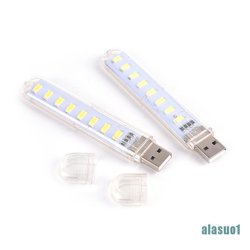 Đèn led mini 8 bóng chiếu sáng ban đêm tiện dụng khi đi cắm trại đầu cắm USB vào máy tính bàn laptop