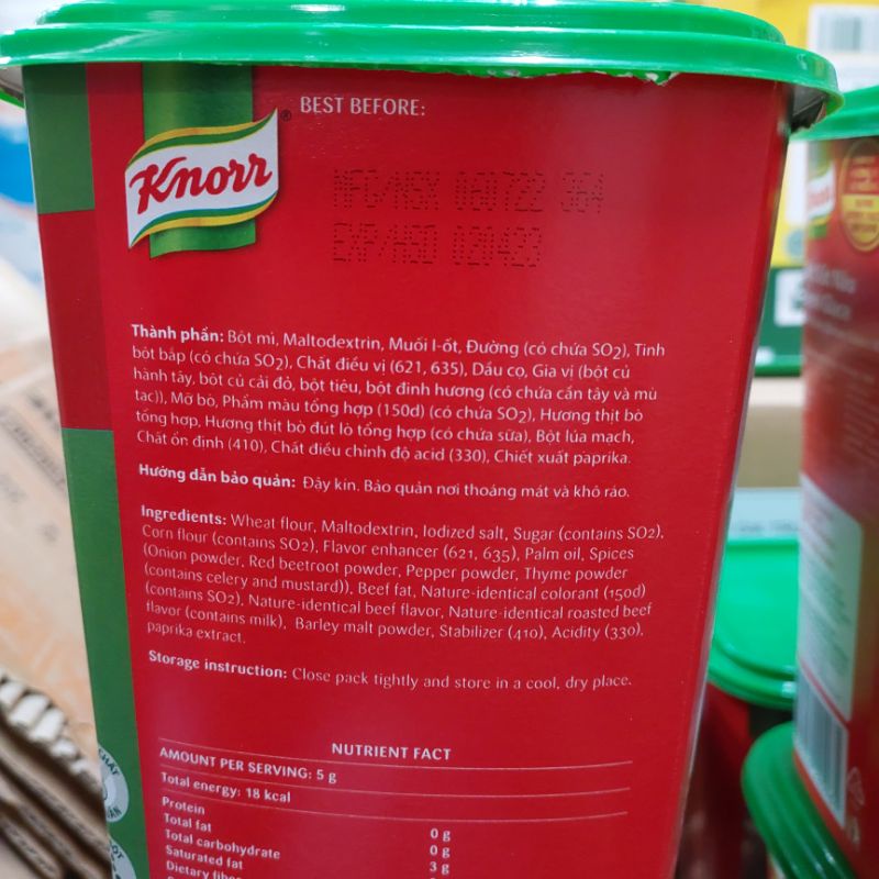 Bột Xốt Nâu Demi Glace Knorr hộp 1kg