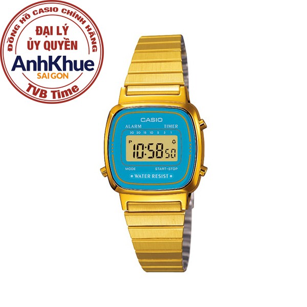 Đồng hồ nữ dây kim loại Casio chính hãng Anh Khuê LA670WGA-2DF (24mm)