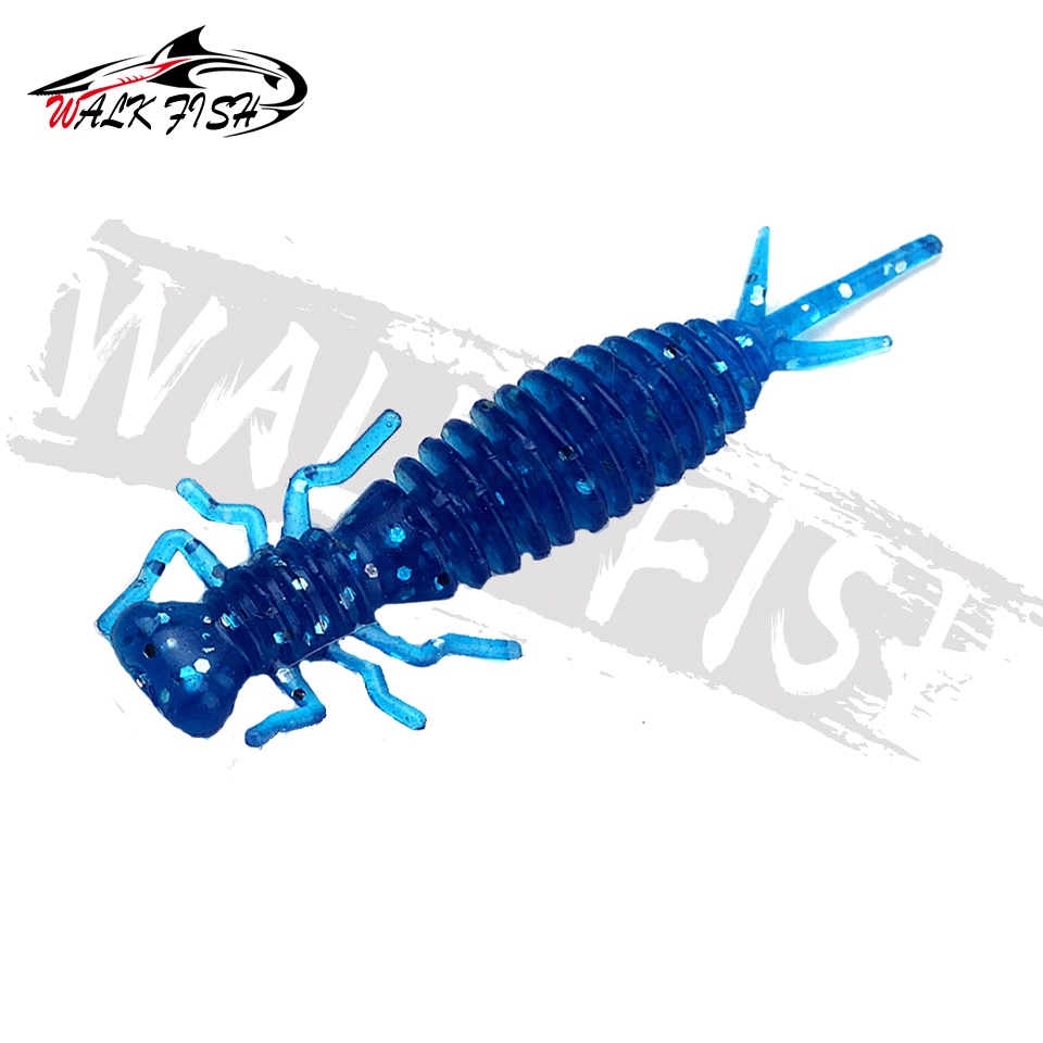 Mồi câu cá giả WALK FISH bằng silicon mềm 55mm 75mm 100mm