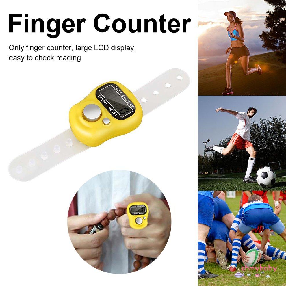 Bộ đếm ngón tay 1pc Bộ đếm ngón tay 5 chữ số LCD Bộ đếm kỹ thuật số điện tử [8/7]