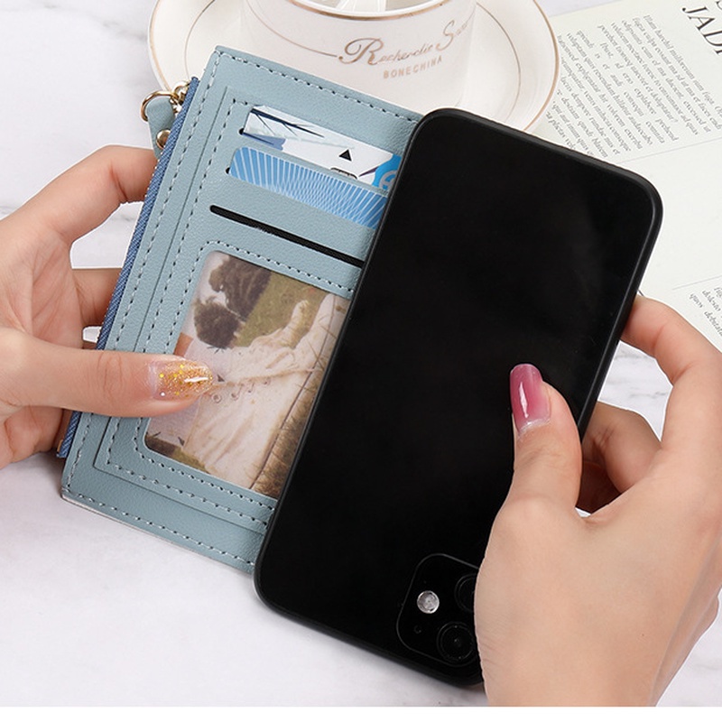 Ví Nhỏ Siêu Mỏng Đựng Tiền Xu Họa Tiết Bò Sữa Dễ Thương Có Khóa Kéo Cho Nữ Gylx083