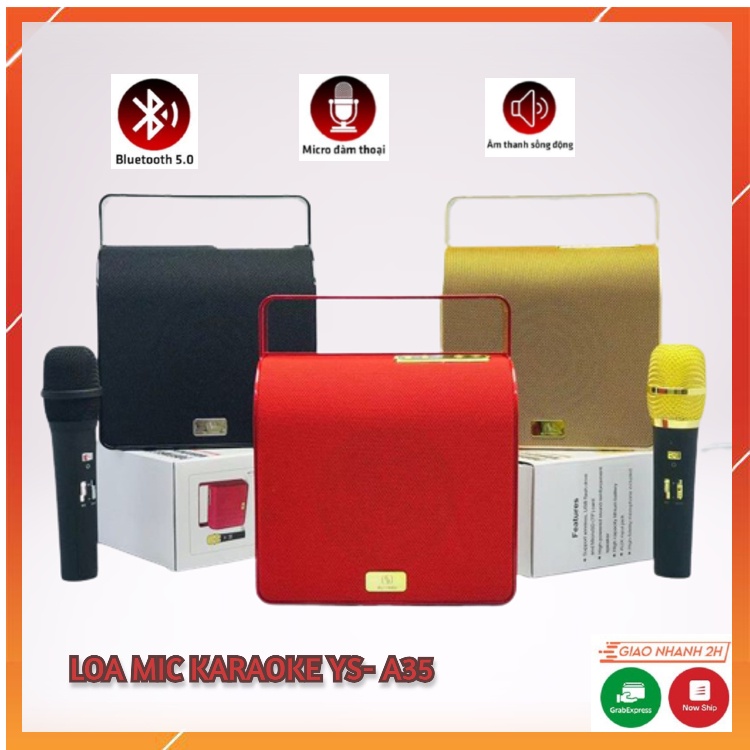 Loa Bluetooth Karaoke KIMISO YS- A35 Hay Tặng Kèm 1 Micro Không Dây Chính Hãng Công Suất Lớn 80W, Bảo Hành 12 Tháng.