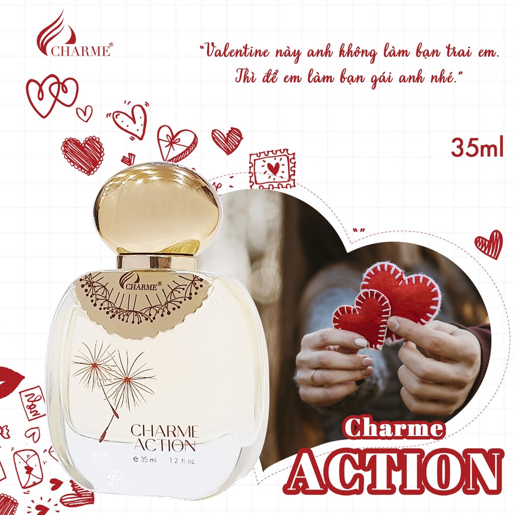 Nước hoa nữ Charme Action 35ml quyến rũ phong cách tự tin