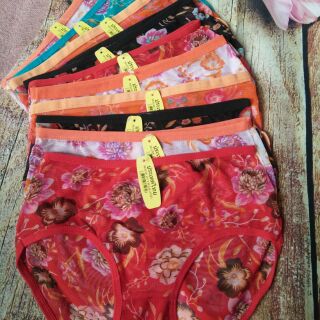 Combo 10 quần lót ren thái lan in hoa