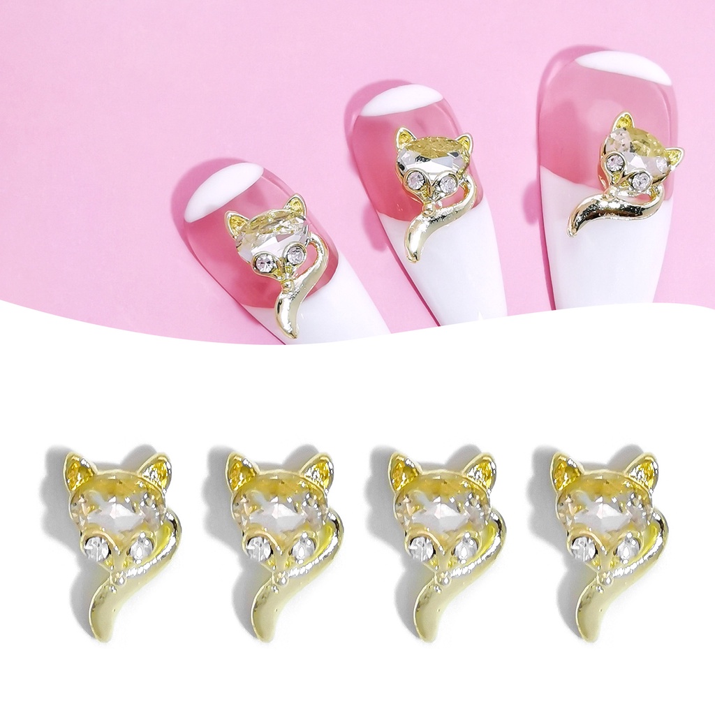 Phụ Kiện Trang Trí Móng Tay 3D Bằng Hợp Kim Chống Phai Màu Thiết Kế Ngọc Trai Sáng Tạo