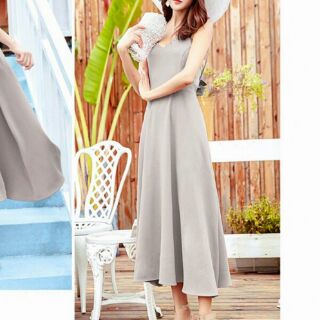 Đầm maxi hở lưng buộc nơ cao cấp