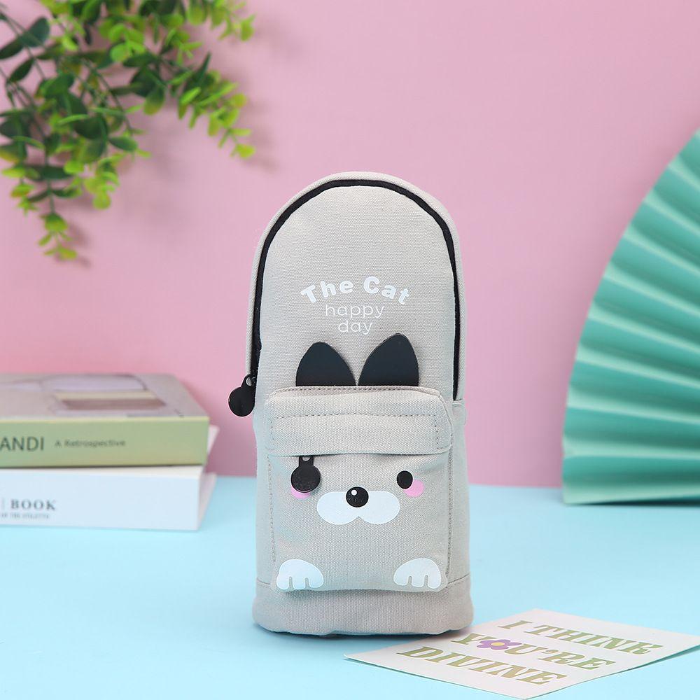 Túi Đựng Bút Bằng Vải Canvas Chống Nước Hình Dạng Cặp Đi Học