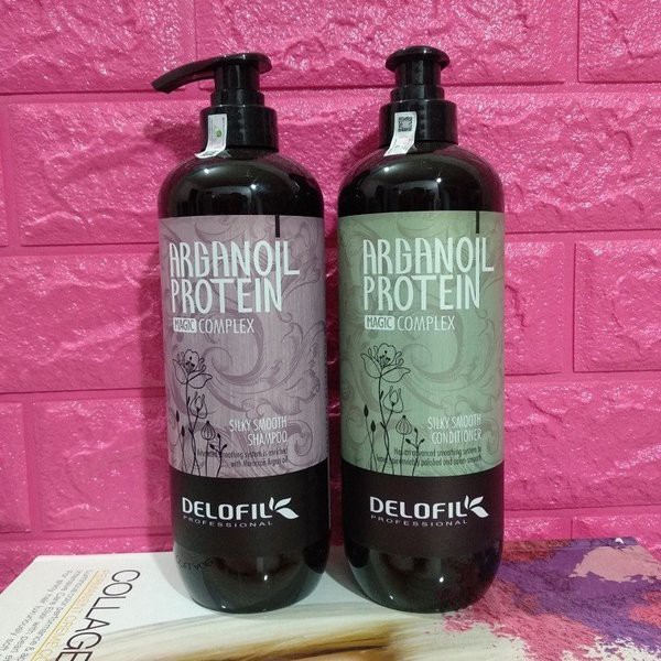 ( cặp dầu gội protrin ) Dầu Gội Arganoil Protein Delofil Dưỡng Ẩm Phục Hồi Tóc Hư Tổn Ngăn Ngừa Gàu 800ml