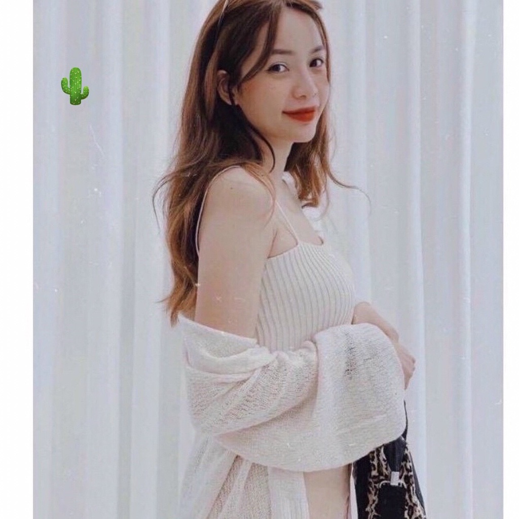 Áo khoác ngoài len mỏng nhẹ cực xinh , chất len mỏng mềm mịn