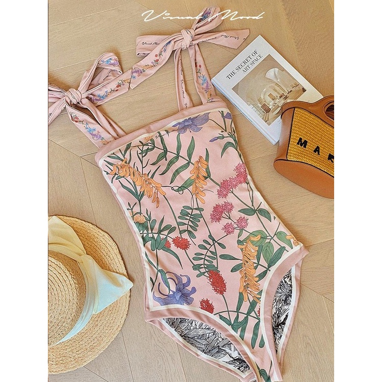 Đồ bơi một mảnh DUNEA in họa tiết cổ điển dành cho nữ có size lớn