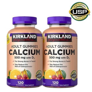 Kẹo bổ sung Canxi Kirkland adult gummies Calcium 500mg +D3 120 viên