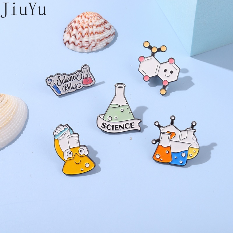 Ghim Cài Áo Kim Loại Tráng Men Hình Chai Hóa Học Ngộ Nghĩnh