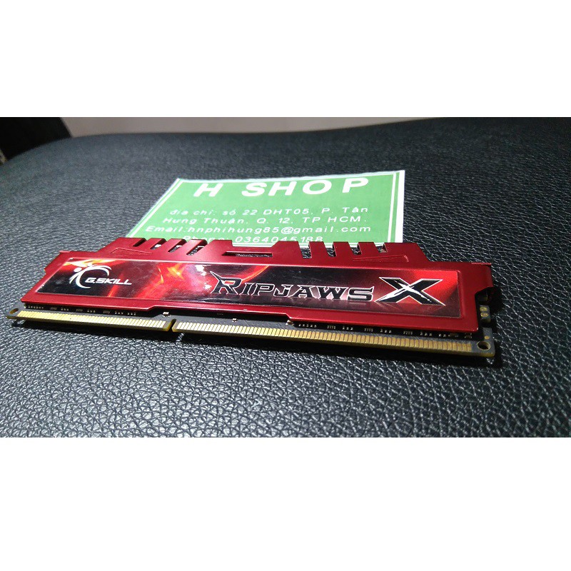 Ram tản nhiệt 8Gb DDR3 bus 1333 hoặc overclock tới 1600, ram bộ hiệu GSKILL RIPJAW, bảo hành 36 tháng