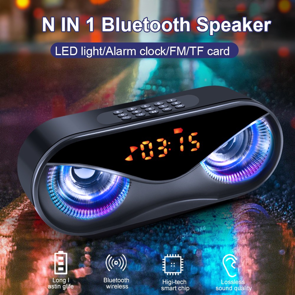 Loa Bluetooth Không Dây Hình Cú Có Đèn Led M6 Và Phụ Kiện