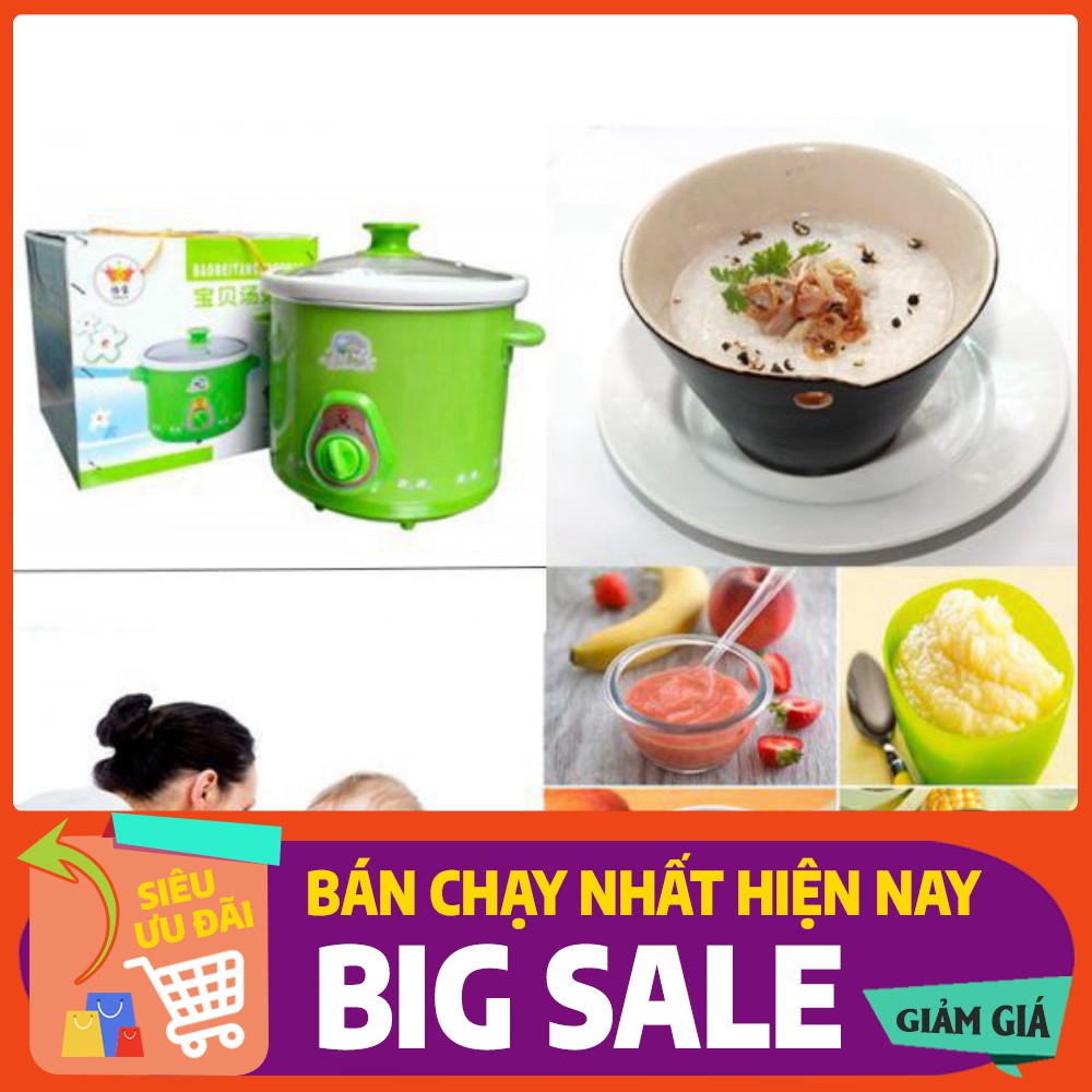 Nồi Hầm Chậm Đa Năng ❤️FREESHIP❤️ Nồi Nấu Cháo, Ninh Xương, Kho Cá Tiện Lợi