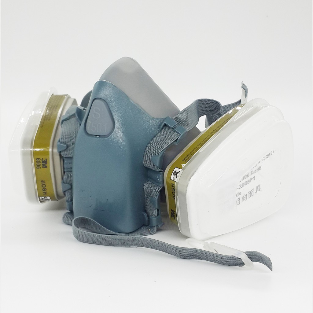 khẩu trang Mặt nạ phòng độc 3M 7501 + Phin lọc 6006 - Phun thuốc sâu, chất khí độc hại, môi trường ô nhiễm, hóa chất