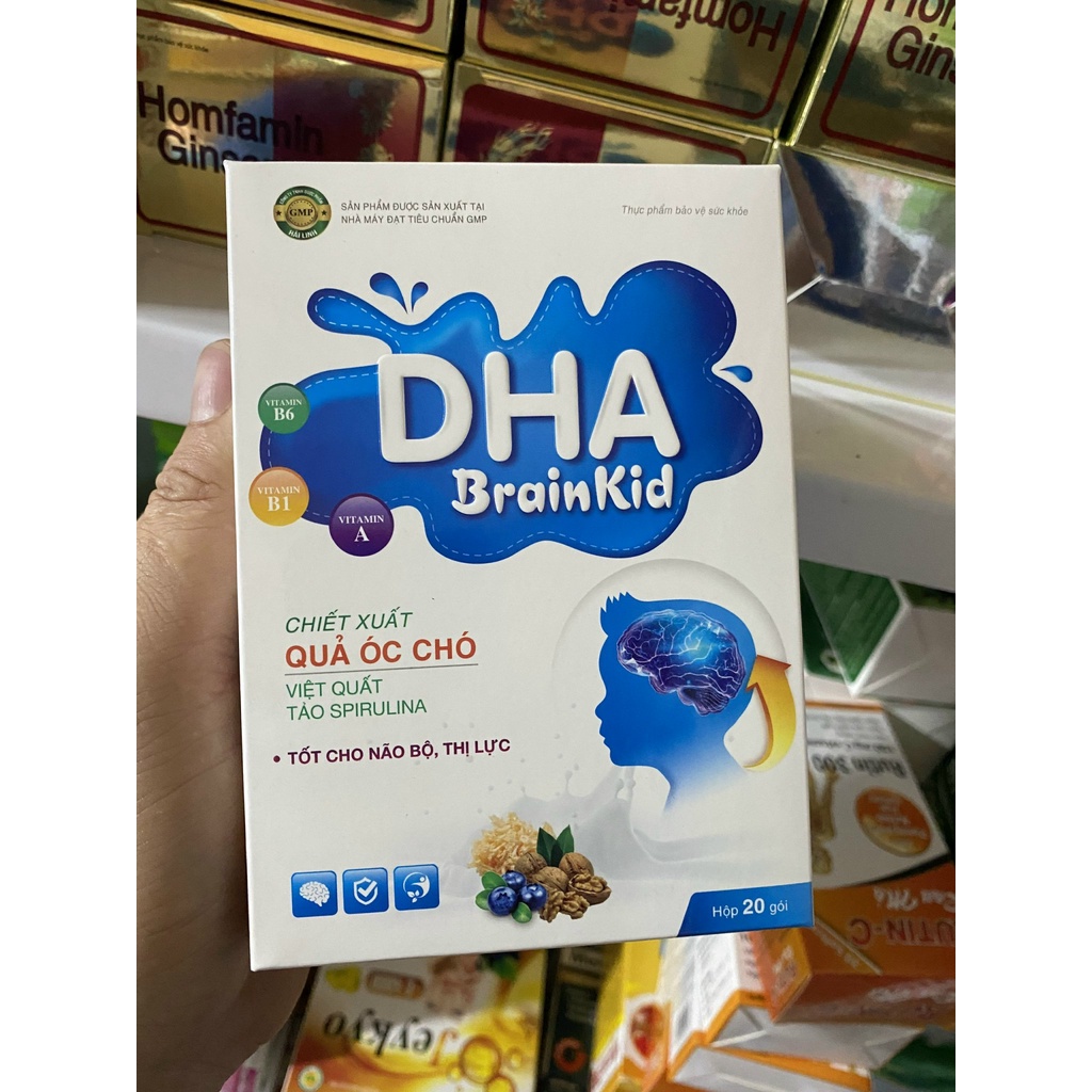 Bổ Não Trẻ Em Brain Kid DHA cao việt quất, quả óc chó, Dha Cho Bé Thông Minh Hơn, tốt cho mắt và não bộ