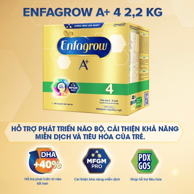 [Date mới T3/2023] Sữa bột Enfagrow A+4 - hộp giấy 2.2kg