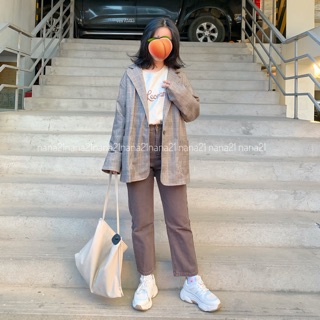Vest dạ kẻ caro 2 lớp