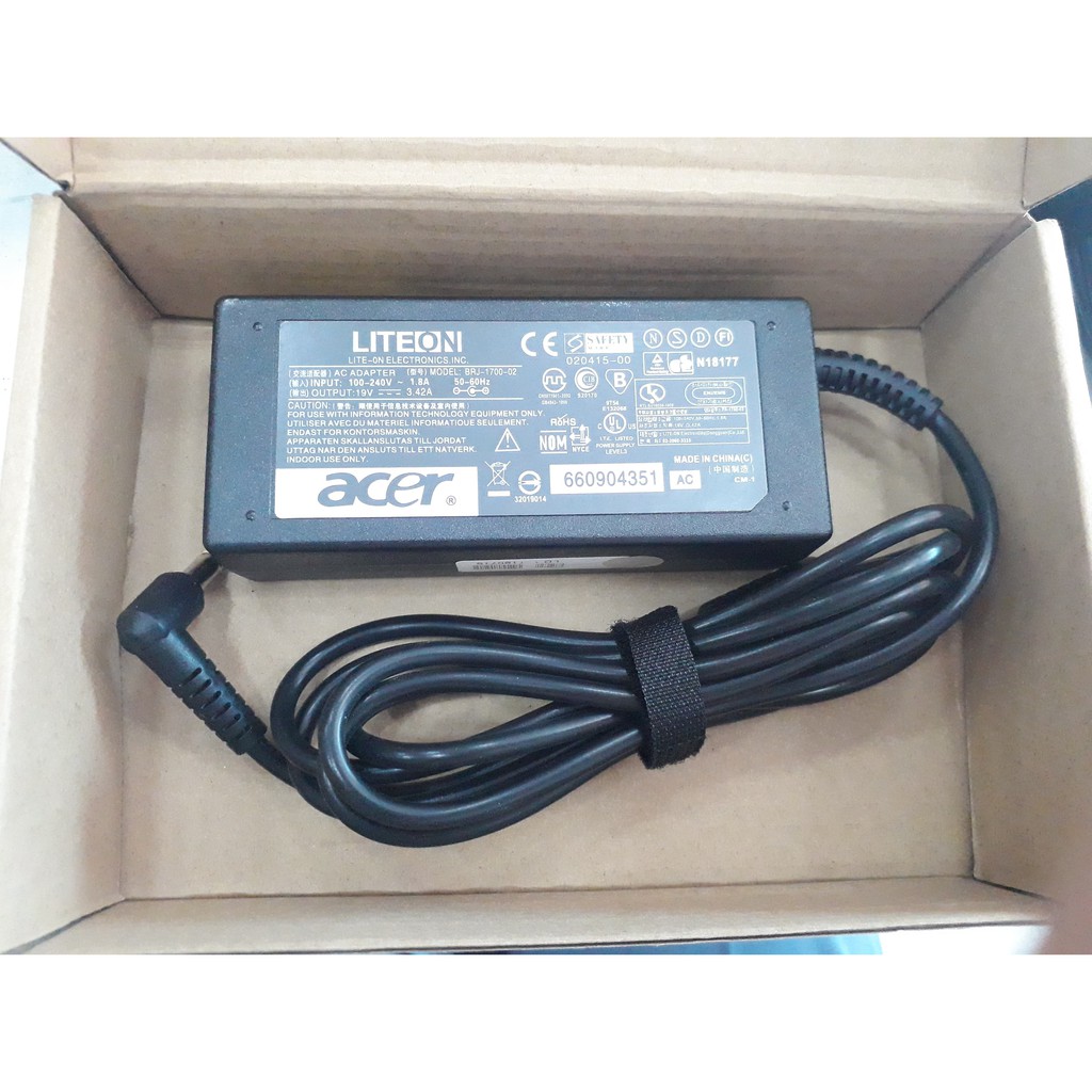 Sạc Laptop Acer Aspire 3820 3830 3935 4220 4230 4250 19V 3.42A Mới 100%