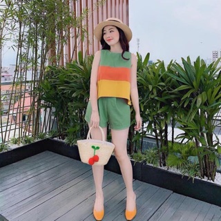 Sét cộc qc kẻ ngang 3màu
