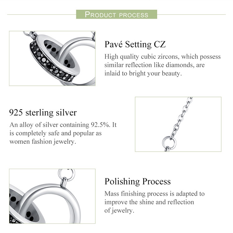 Dây chuyền Bamoer bạc Sterling 925 Hold On Tight thời trang dùng làm quà tặng cho nữ SCN147