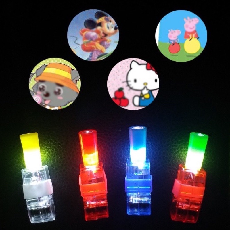 [ Rẻ Vô Địch ] Đồ Chơi Ngón Tay Chiếu Hình Phim Hoạt Hình Nhiều Mẫu Cho Bé