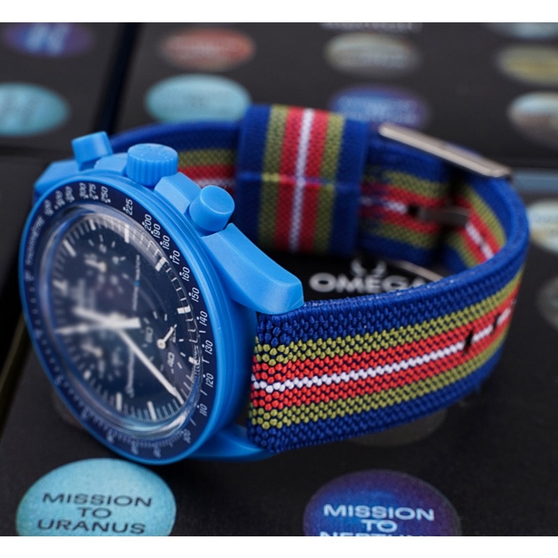 Dây Nylon Thay Thế Cho Đồng Hồ Omega MoonSwatch 20mm Tháo Gỡ Nhanh Chống Thấm Nước