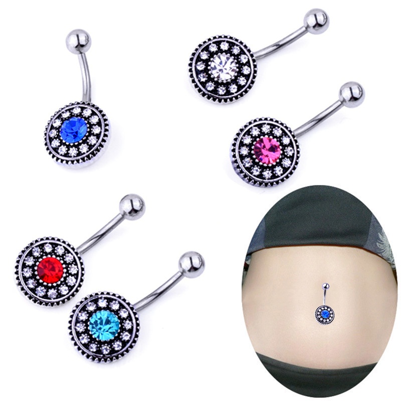 Khuyên Xỏ Đính Đá Pha Lê Nhân Tạo Thời Trang