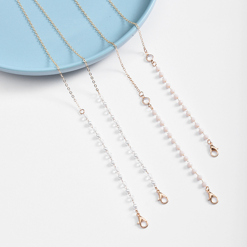 Dây đeo mắt kính đính hạt ngọc trai giả thời trang