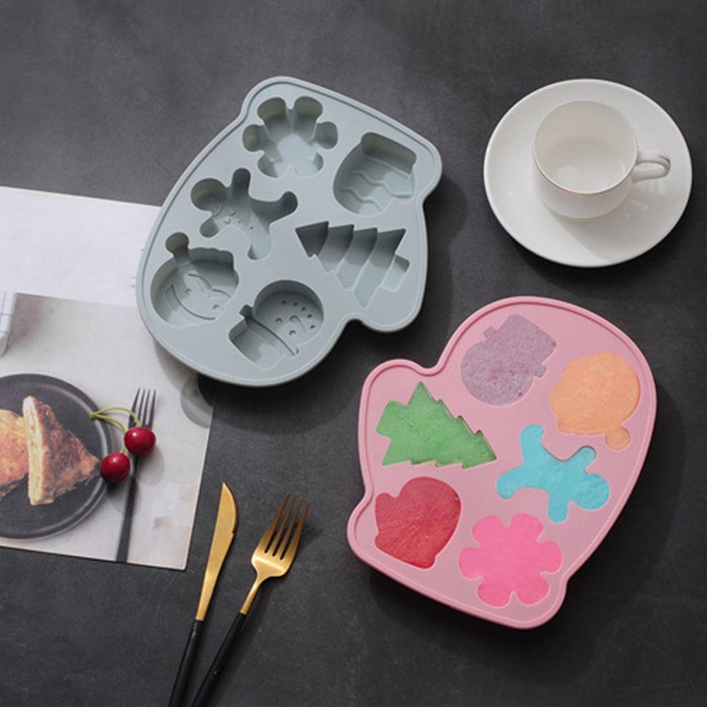 Khuôn Silicone Làm Bánh Tạo Hình Chủ Đề Giáng Sinh 6 Ngăn Tiện Dụng