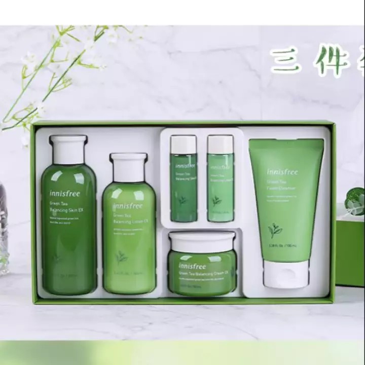 🌱 HÀNG CHÍNH HÃNG 🌱 Set Dưỡng Trà Xanh Innisfree 6 món dưỡng da mềm mịn trắng sáng