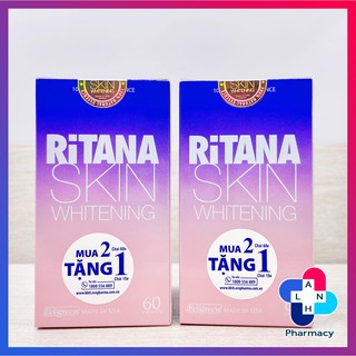 RITANA Skin Whitening (60 viên) - Bật tông trắng hồng, làm mờ sạm nám.