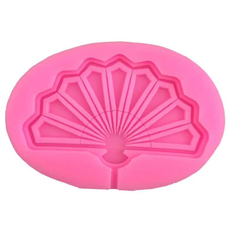 Khuôn Làm Kẹo Mềm / Sô Cô La Hình Quạt 3D Kiểu Trung Hoa DIY
