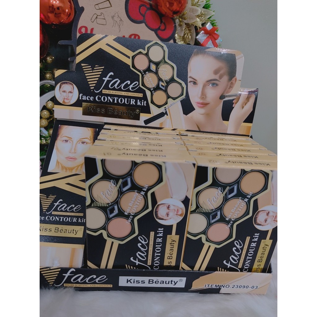 Phấn tạo khối 6 ô kèm chổi Kiss | BigBuy360 - bigbuy360.vn