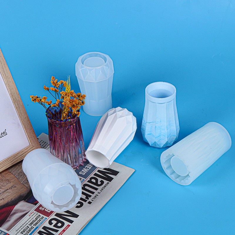 Khuôn Silicone Làm Chậu Hoa Bằng Epoxy Resin Diy