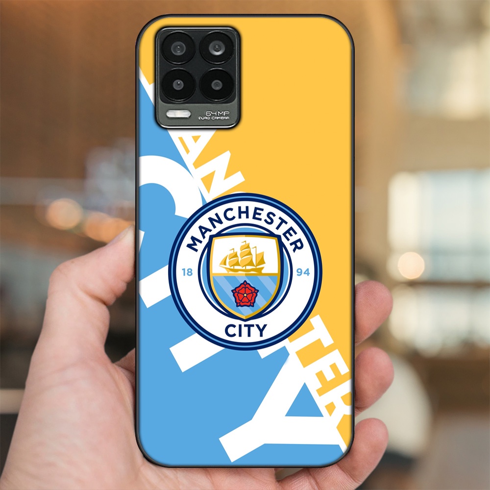 Ốp lưng Realme 8, 8 Pro viền đen in hình Manchester City MC
